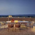 Trädgårdsbord färgad Hpl Top Made in Italy - Emma av Varaschin Viadurini