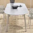 Trädgårdsbord färgad Hpl Top Made in Italy - Emma av Varaschin Viadurini