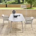 Trädgårdsbord färgad Hpl Top Made in Italy - Emma av Varaschin Viadurini