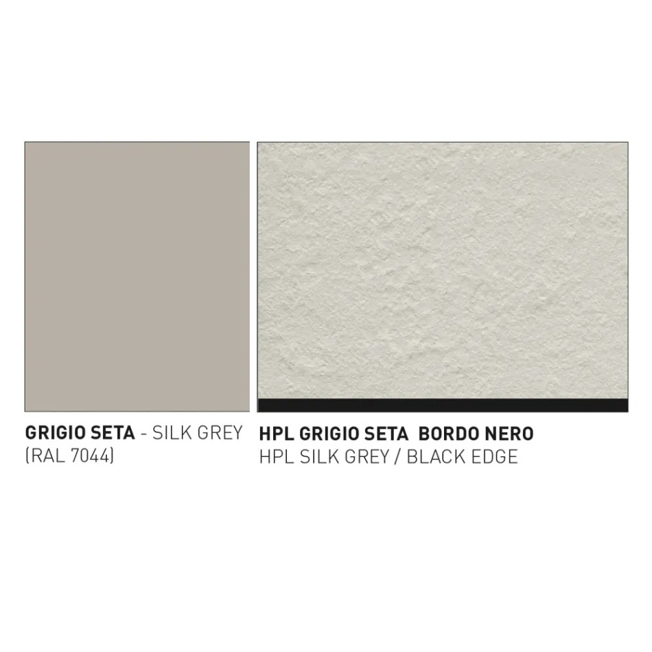 Trädgårdsbord färgad Hpl Top Made in Italy - Emma av Varaschin Viadurini