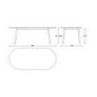 Trädgårdsbord färgad Hpl Top Made in Italy - Emma av Varaschin Viadurini