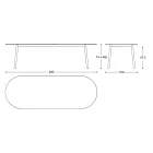 Trädgårdsbord färgad Hpl Top Made in Italy - Emma av Varaschin Viadurini