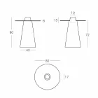 Ljus inomhus bordslidspik (H80) polyetenglas tillverkad i Italien Viadurini