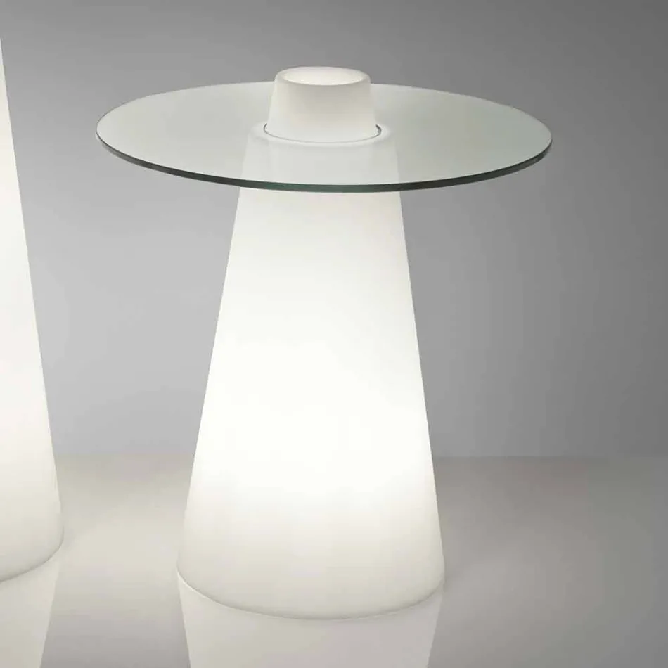 Ljus inomhus bordslidspik (H80) polyetenglas tillverkad i Italien Viadurini