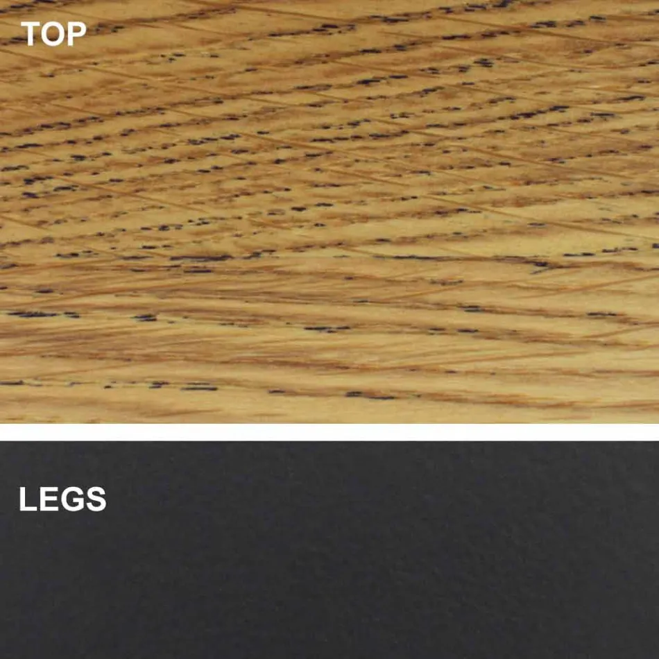 Fatformat matbord med fanerad skiva Tillverkat i Italien - Settimmio Viadurini