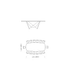 Matbord i keramiskt fat tillverkat i Italien - Ezzellino Viadurini