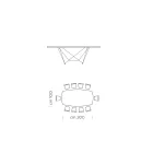 Matbord i keramiskt fat tillverkat i Italien - Ezzellino Viadurini