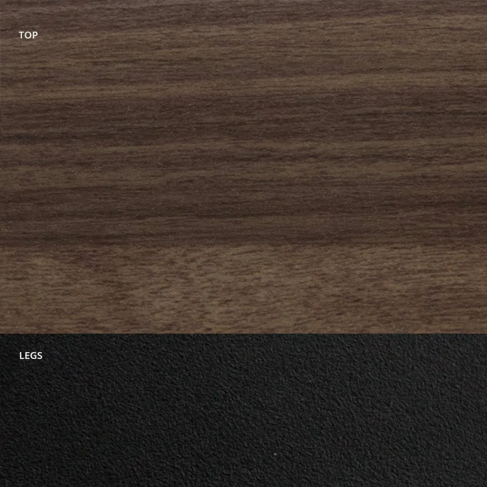 Fatformat matbord i träeffektlaminat Made in Italy - Cave Viadurini