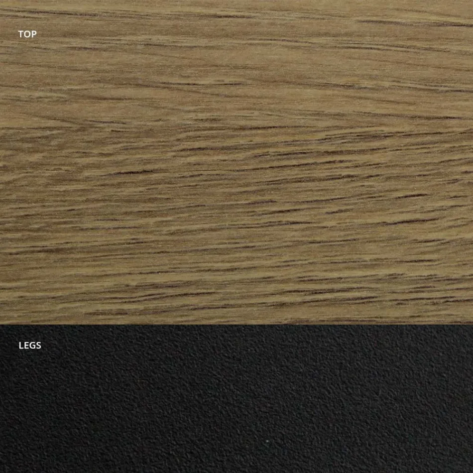 Fatformat matbord i träeffektlaminat Made in Italy - Cave Viadurini