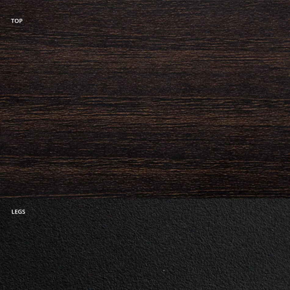 Fatformat matbord i träeffektlaminat Made in Italy - Cave Viadurini