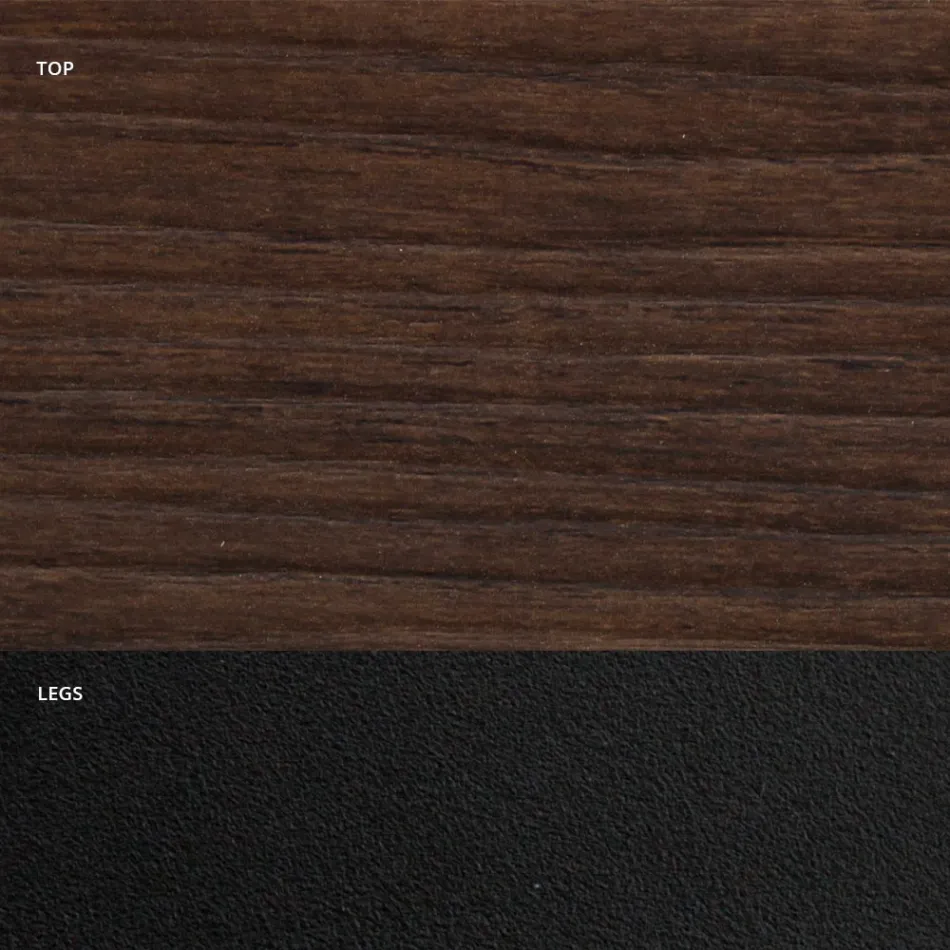 Fatformat matbord i träeffektlaminat Made in Italy - Cave Viadurini