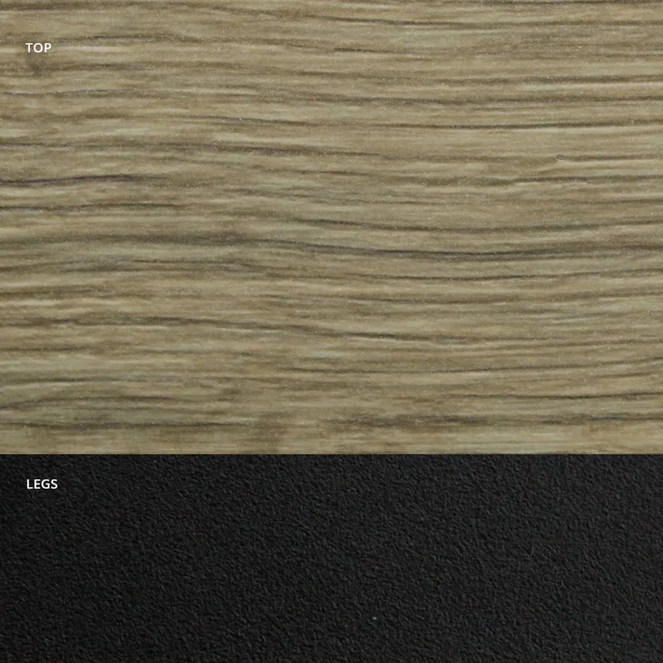 Fatformat matbord i träeffektlaminat Made in Italy - Cave Viadurini