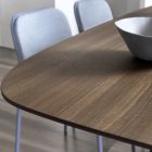 Barrel Matbord i trä och svart metall Tillverkat i Italien - Alfero Viadurini
