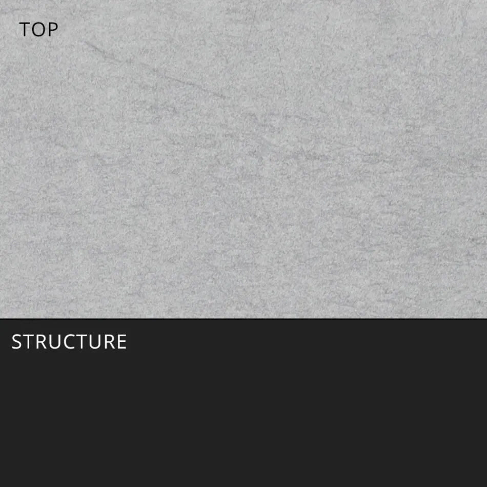 Utdragbart utematsbord 318 cm i aluminium och stengods - Filomena Viadurini