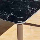 Utdragbart utematsbord 318 cm i aluminium och stengods - Filomena Viadurini