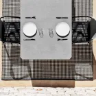 Utdragbart utematsbord 318 cm i aluminium och stengods - Filomena Viadurini