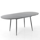 Matbord Utdragbart till 160 cm i Mdf och Gråmetall - Carmel Viadurini