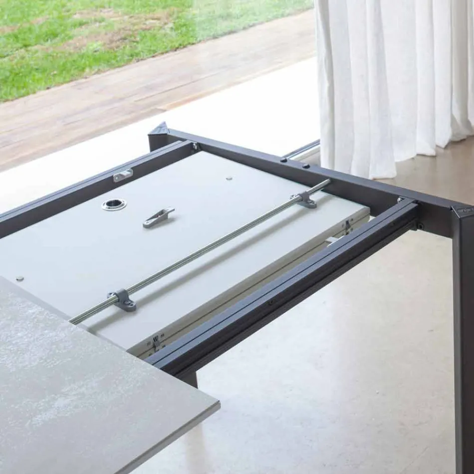 Utdragbart matbord till 180 cm i keramik Made in Italy - Pitagora Viadurini