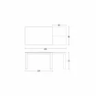 Utdragbart matbord till 180 cm i keramik Made in Italy - Pitagora Viadurini