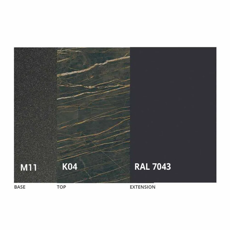 Utdragbart matbord till 180 cm i keramik Made in Italy - Pitagora Viadurini