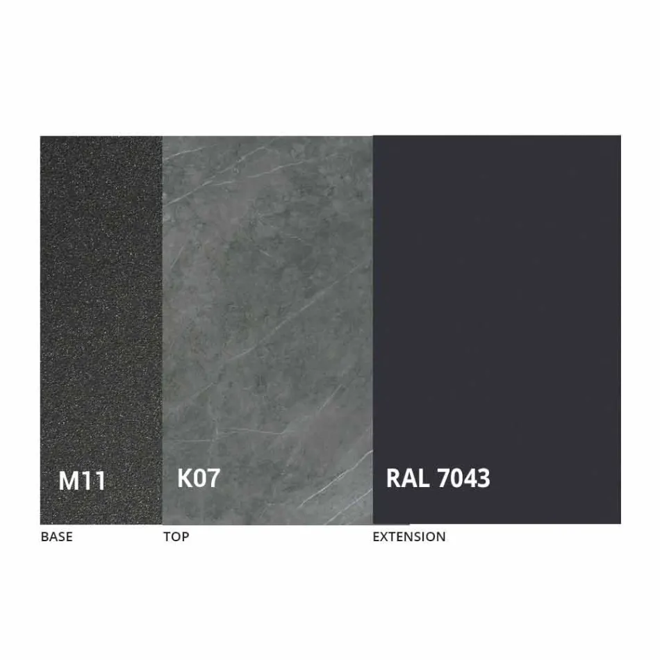 Utdragbart matbord till 180 cm i keramik Made in Italy - Pitagora Viadurini