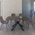 Utdragbart matbord till 230 cm i glaskeramik och metall - Kinari