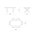 Matbord Utdragbart till 260 cm Modern Betongeffekt - Lenova Viadurini