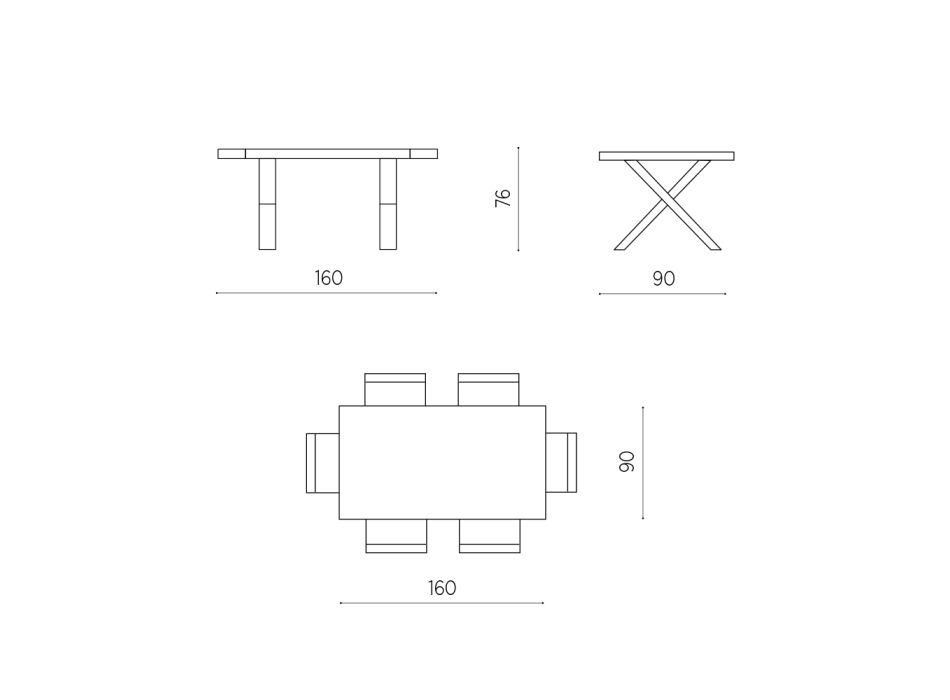 Matbord Utdragbart till 260 cm Modern Betongeffekt - Lenova Viadurini