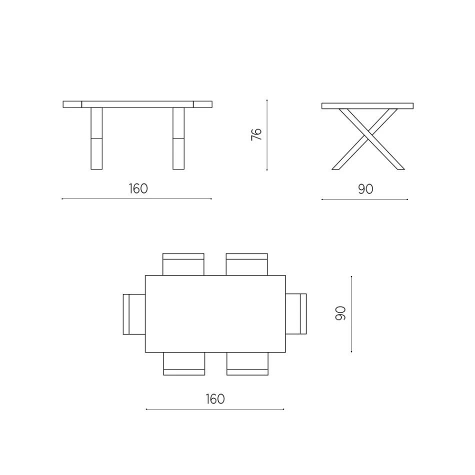 Matbord Utdragbart till 260 cm Modern Betongeffekt - Lenova Viadurini