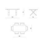 Matbord Utdragbart till 260 cm Träeffekt Tillverkat i Italien - Lenova Viadurini