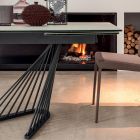Matbord Utdragbart till 290 cm i metall och keramikskiva - Ricolo Viadurini