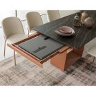 Utdragbart matbord till 298 cm i keramik och metall Tillverkat i Italien - Solros Viadurini