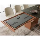 Utdragbart matbord till 298 cm i keramik och metall Tillverkat i Italien - Solros Viadurini