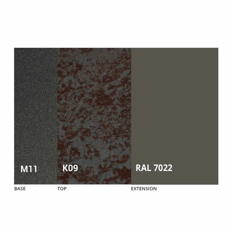 Utdragbart matbord till 298 cm i metall- och keramikskiva - Anaconda Viadurini