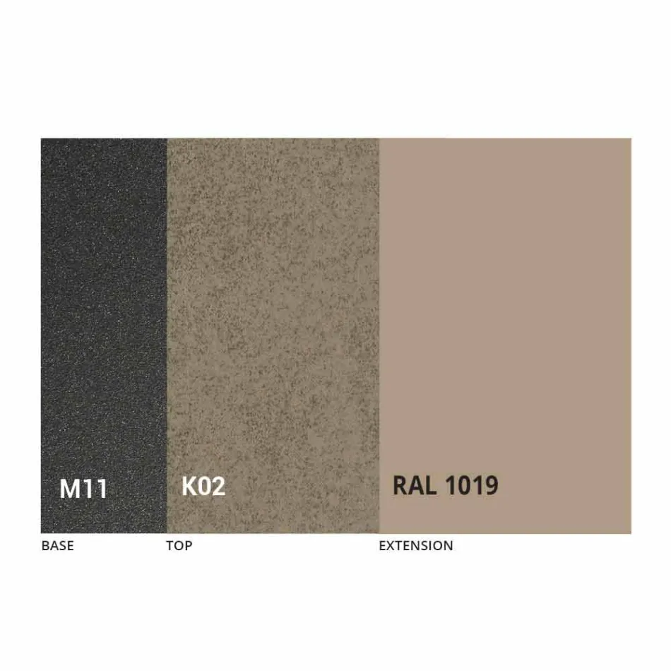 Utdragbart matbord till 298 cm i metall- och keramikskiva - Anaconda Viadurini