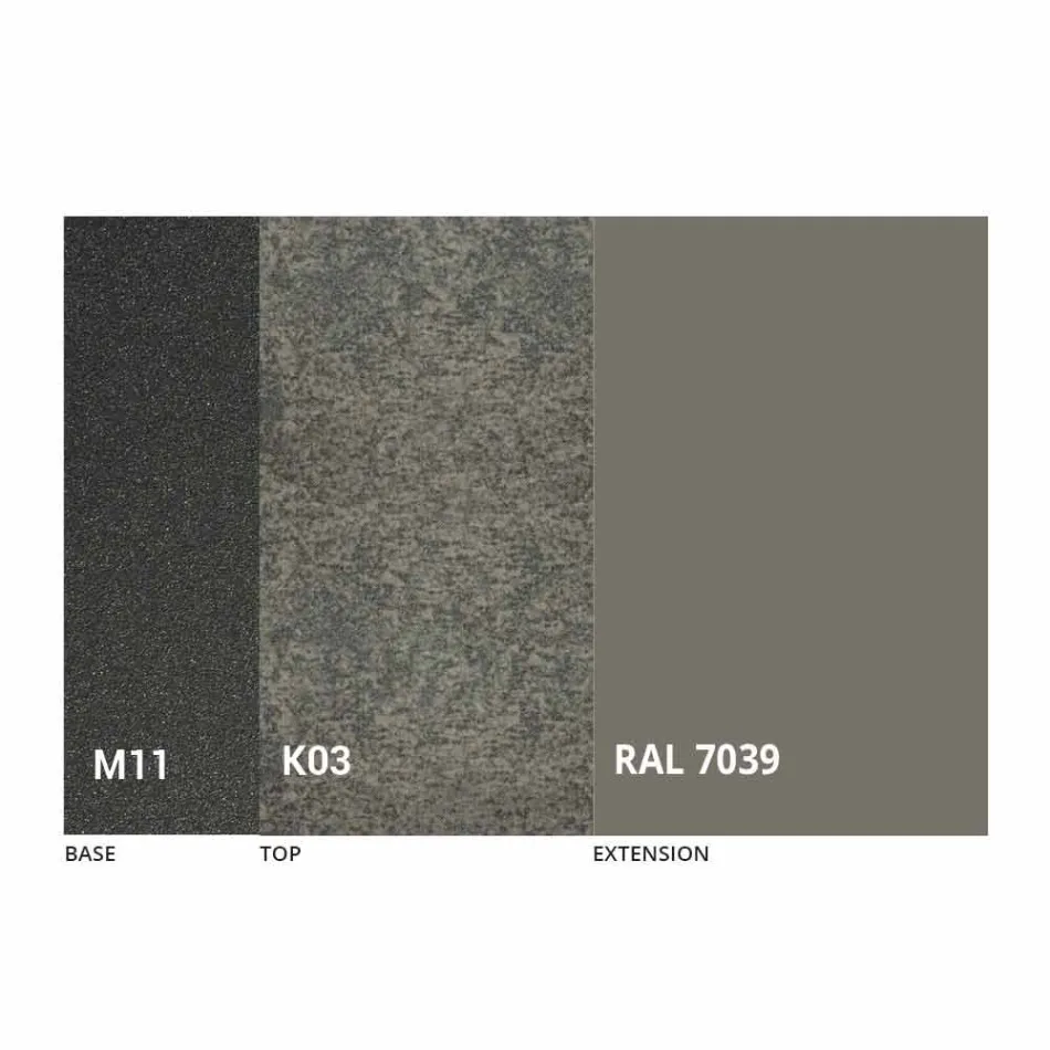 Utdragbart matbord till 298 cm i metall- och keramikskiva - Anaconda Viadurini