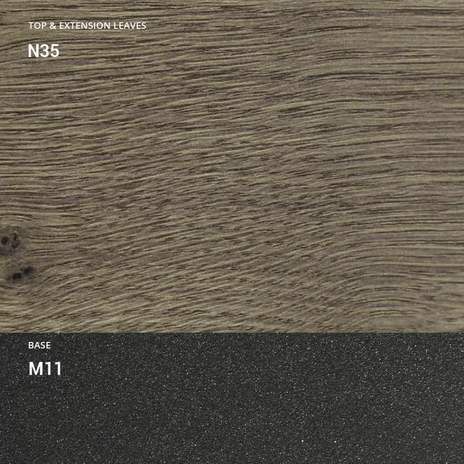 Utdragbart matbord till 298 cm i melamin Tillverkat i Italien - Fedemo Viadurini