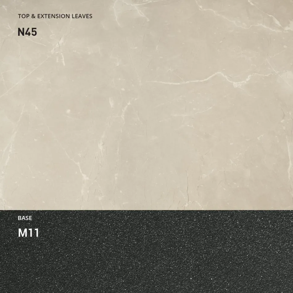 Utdragbart matbord till 298 cm i melamin Tillverkat i Italien - Fedemo Viadurini