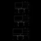 Utdragbart matbord till 298 cm i melamin Tillverkat i Italien - Fedemo Viadurini