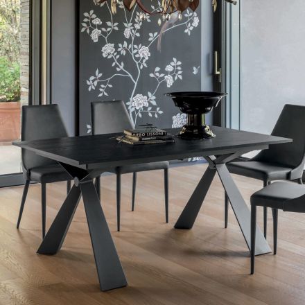 Utdragbart matbord till 298 cm i melamin Tillverkat i Italien - Fedemo Viadurini
