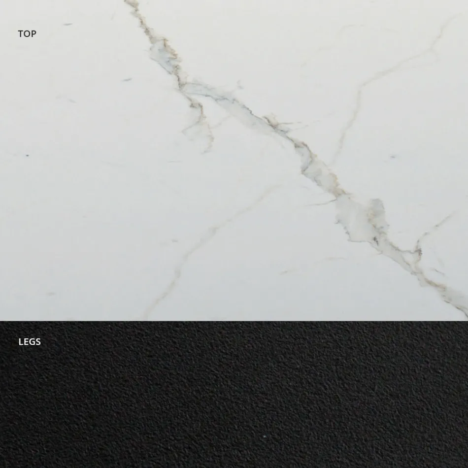 Utdragbart matbord till 300 cm i Hypermarble Made in Italy - Grotta Viadurini