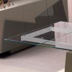 Matbord Utdragbart till 300 cm i trä- och glasskiva - Bedrio Viadurini