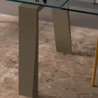 Matbord Utdragbart till 300 cm i trä- och glasskiva - Bedrio Viadurini