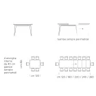 Utdragbart matbord till 310 cm i laminat Tillverkat i Italien - sjuttiotalet Viadurini