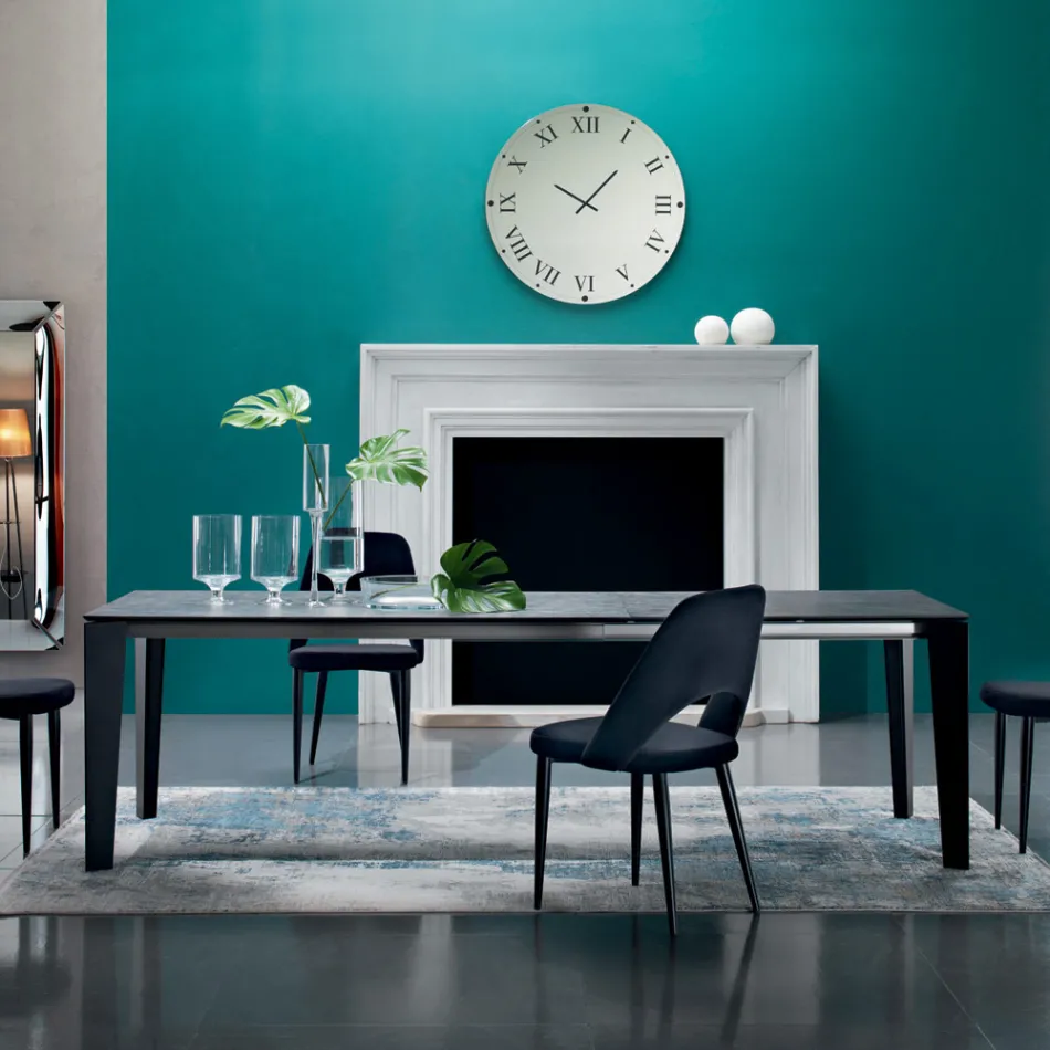 Utdragbart matbord till 325 cm i laminat Tillverkat i Italien - sjuttiotalet Viadurini