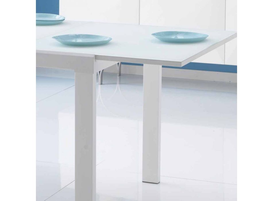 matbord med glasskiva Teo Viadurini