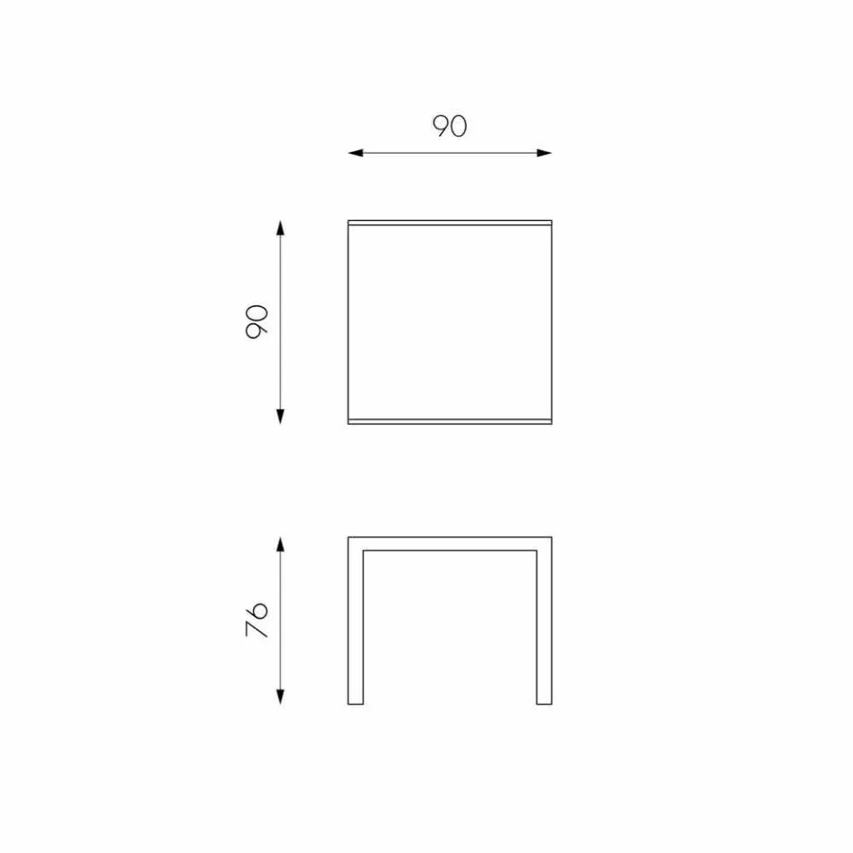 Utdragbart matbord med Teo glas topp Viadurini