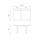 Utdragbart matbord med Teo glas topp Viadurini