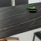 Utdragbart matbord med metallram Tillverkat i Italien - Elastiskt Viadurini