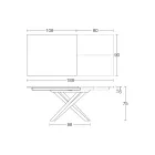 Utdragbart matbord med metallram Tillverkat i Italien - Elastiskt Viadurini